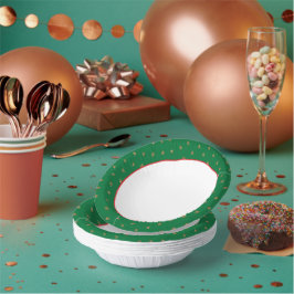 Grün- und Gold-WeihnachtsParty Pappteller