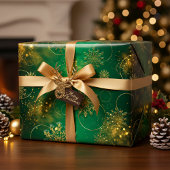 Grün und Gold Weihnachtswunder Geschenkpapier Set