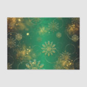 Grün und Gold Weihnachtswunder Seidenpapier (Vorderseite)