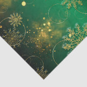 Grün und Gold Weihnachtswunder Seidenpapier (Ausschnitt)