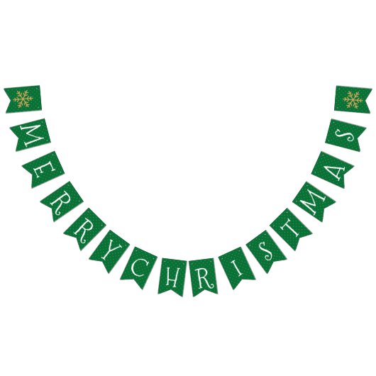 Grün und Gold Wimpelkette (Alle)