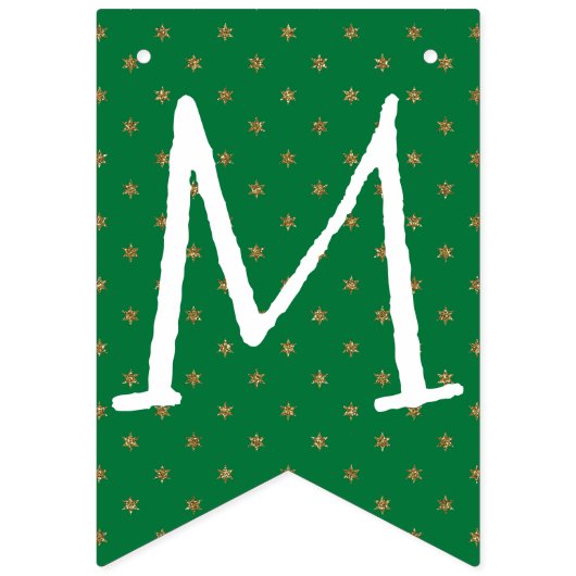 Grün und Gold Wimpelkette (Zweite Fahne)