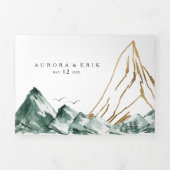 Grün- und Goldbergbau Dreifach Gefaltete Einladung (Cover)