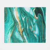 Grün und goldfarben, ein gewagter Hintergrund. Gol Fleecedecke (Vorderseite (Horizontal))