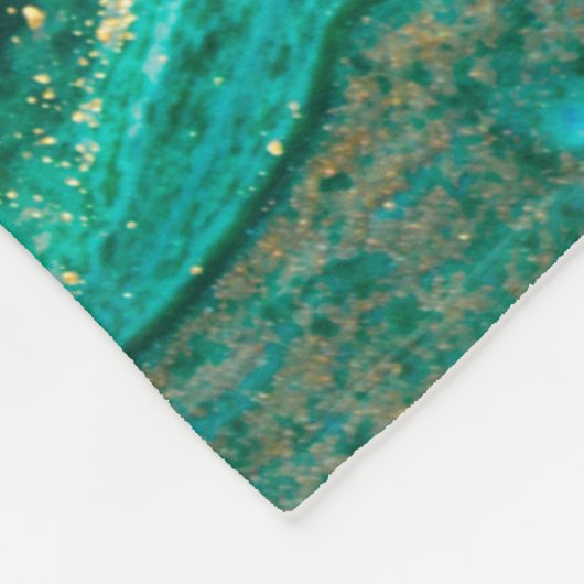 Grün und goldfarben, ein gewagter Hintergrund. Gol Fleecedecke (Ecke)