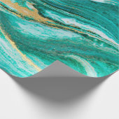 Grün und goldfarben, ein gewagter Hintergrund. Gol Geschenkpapier (Ecke)