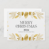 Grün und goldfarben Weihnachten Danke der Karte (Vorne/Hinten)