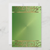 Grün und Goldfeiertags-Party Einladung (Vorderseite)