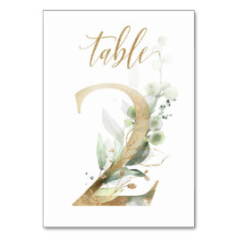 Grün- und Goldfolien, Tabelle 2, Tischnummer