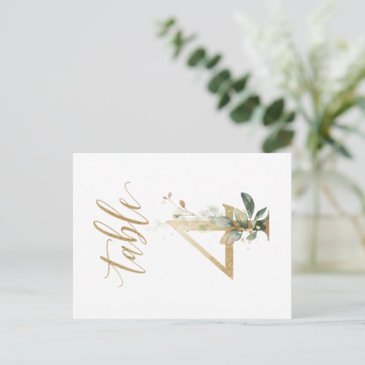 Grün- und Goldfolien, Tabelle 4, Tischnummer (Stehend Vorderseite)