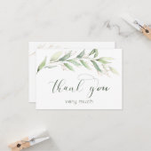 Grün- und Goldfolien Vielen Dank Karte (Vorderseite/Rückseite Beispiel)