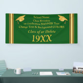 Grün und Goldklassen-Wiedersehen-Fahne oder Banner (Messe)