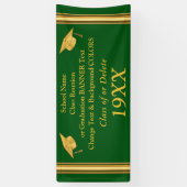 Grün und Goldklassen-Wiedersehen-Fahne oder Banner (Vertikal)