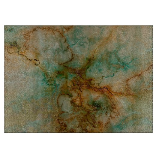 Grün und Goldmarmor Schneidebrett (Vorderseite)