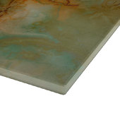 Grün und Goldmarmor Schneidebrett (Ecke)