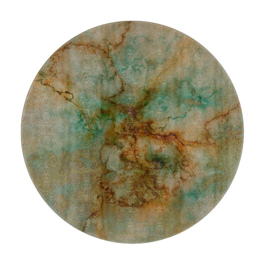 Grün und Goldmarmor Schneidebrett (Vorderseite)