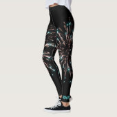 Grün-und GoldUnabhängigkeitstag-Feuerwerke Leggings (Links)
