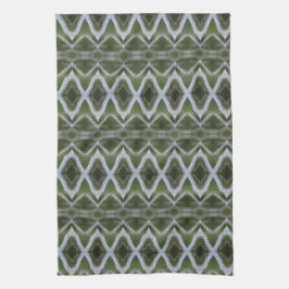 Grün und Grau Geschirrtuch