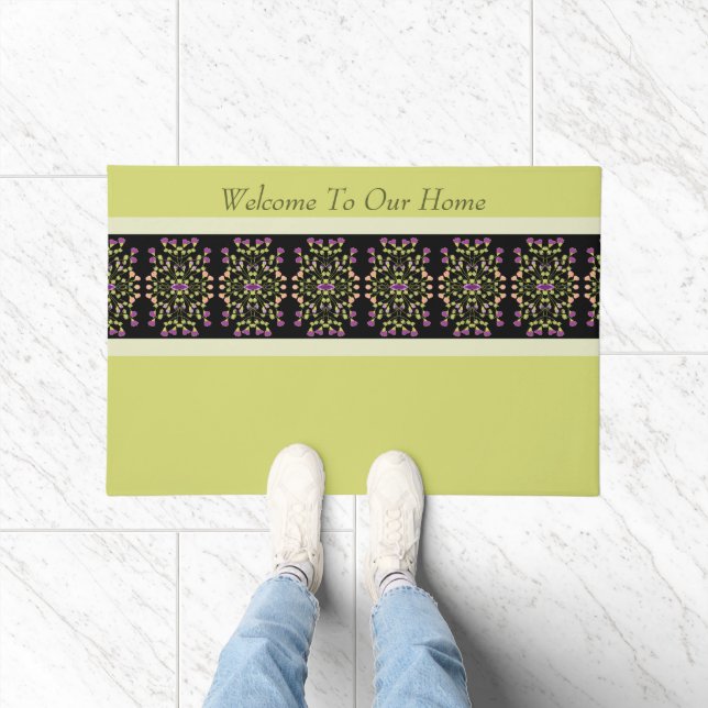 grün und grau und schwarz fußmatte (Indoor)