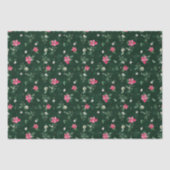 Grün und grün Weihnachten Blume Seidenpapier (Vorderseite)