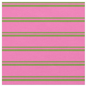 Grün und Heiß rosa, farbige Linienmuster Stoff
