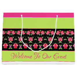 Grün und hell rosa große geschenktüte