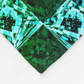 Grün und Himmelblau Schach oder Zyan mit Rechteck Fleecedecke (Ecke)