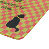 Grün- und Korallenrosa Karos in leuchtenden Farben Schneidebrett (Ecke)