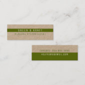 grün und kraftelegant beruflich mini visitenkarte (Vorne/Hinten)