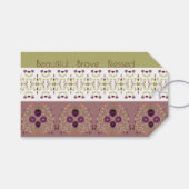 Grün und Lila Geschenkanhänger (Vorderseite (Horizontal))