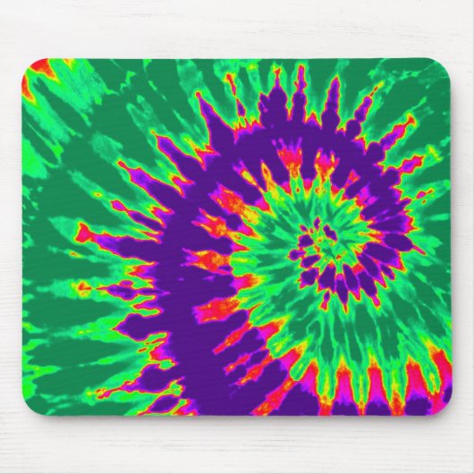 Grün und Lila Groovy Krawatte Dye Mousepad (Vorne)