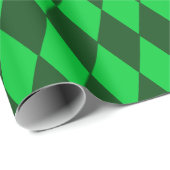 Grün und Limones grünes Harlekin-Muster Geschenkpapier (Rolleneckpunkt)