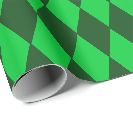 Grün und Limones grünes Harlekin-Muster Geschenkpapier (Rolleneckpunkt)