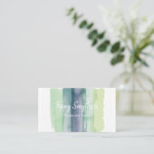 Grün-und Marine-Blau-Aquarell-Bürsten-Anschläge Visitenkarte (Stehend Vorderseite)