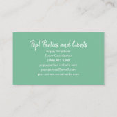 Grün-und Marine-Blau-Aquarell-Bürsten-Anschläge Visitenkarte (Rückseite)