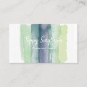 Grün-und Marine-Blau-Aquarell-Bürsten-Anschläge Visitenkarte (Vorderseite)