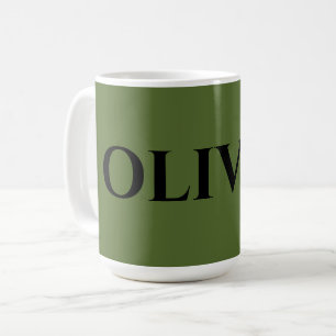 Grün und Minimalistisch schwarz Kaffeetasse