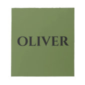 Grün und Minimalistisch schwarz Notizblock (Vorderseite)