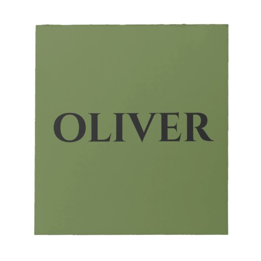 Grün und Minimalistisch schwarz Notizblock (Vorderseite)