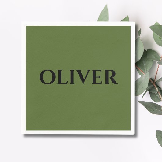 Grün und Minimalistisch schwarz Serviette