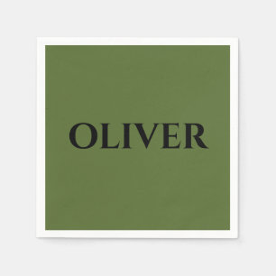 Grün und Minimalistisch schwarz Serviette