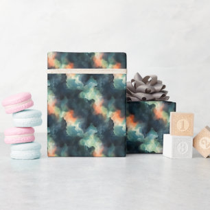 Grün und Orange Abstrakt Geschenkpapier