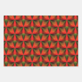 Grün und Orange Abstraktes Muster Geschenkpapier Set (Vorderseite 2)