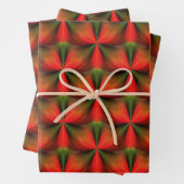 Grün und Orange Abstraktes Muster Geschenkpapier Set (Beispiel)