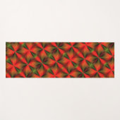 Grün und Orange Abstraktes Muster Yogamatte (Vorderseite (Horizontal))