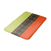 Grün und orange bläserne Akzentuierung Badematte (Schrägansicht)