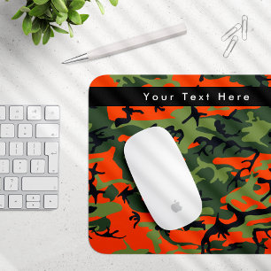 Grün und Orange Camo, Tarnung, Militär, Armee Mousepad