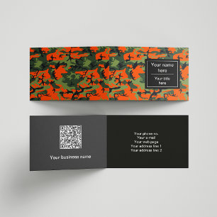 Grün und Orange Camo, Tarnung, Militär, Armee Visitenkarten