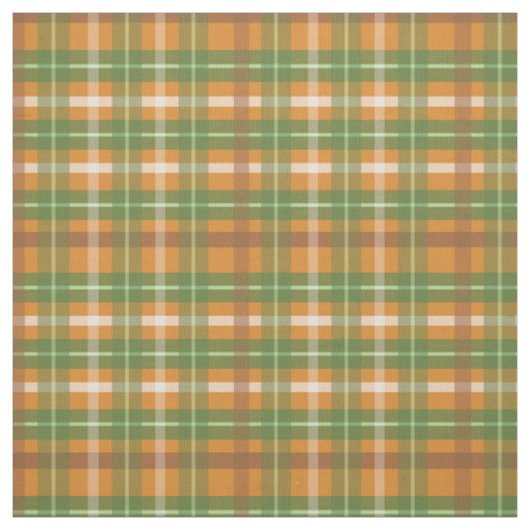 Grün und Orange Herbst-Kariertuch Stoff (Muster)
