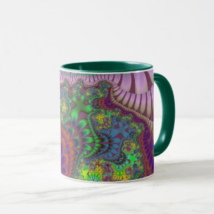 Grün und Orange Melt Tasse